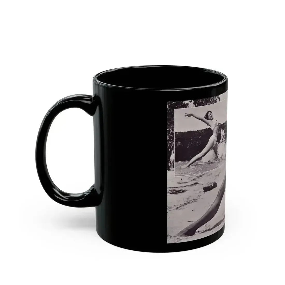 Bettie Page #172 (Vintage Female Icon) Black Coffee Mug - Go Mug Yourself