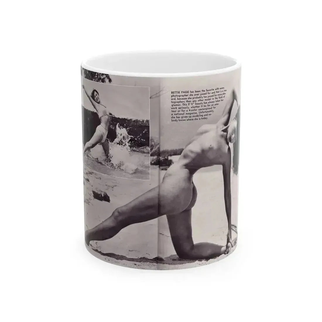 Bettie Page #172 (Vintage Female Icon) White Coffee Mug 11oz - Go Mug Yourself