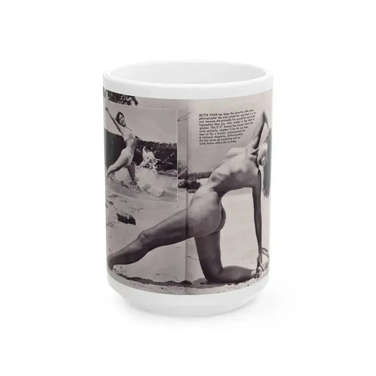 Bettie Page #172 (Vintage Female Icon) White Coffee Mug 15oz - Go Mug Yourself