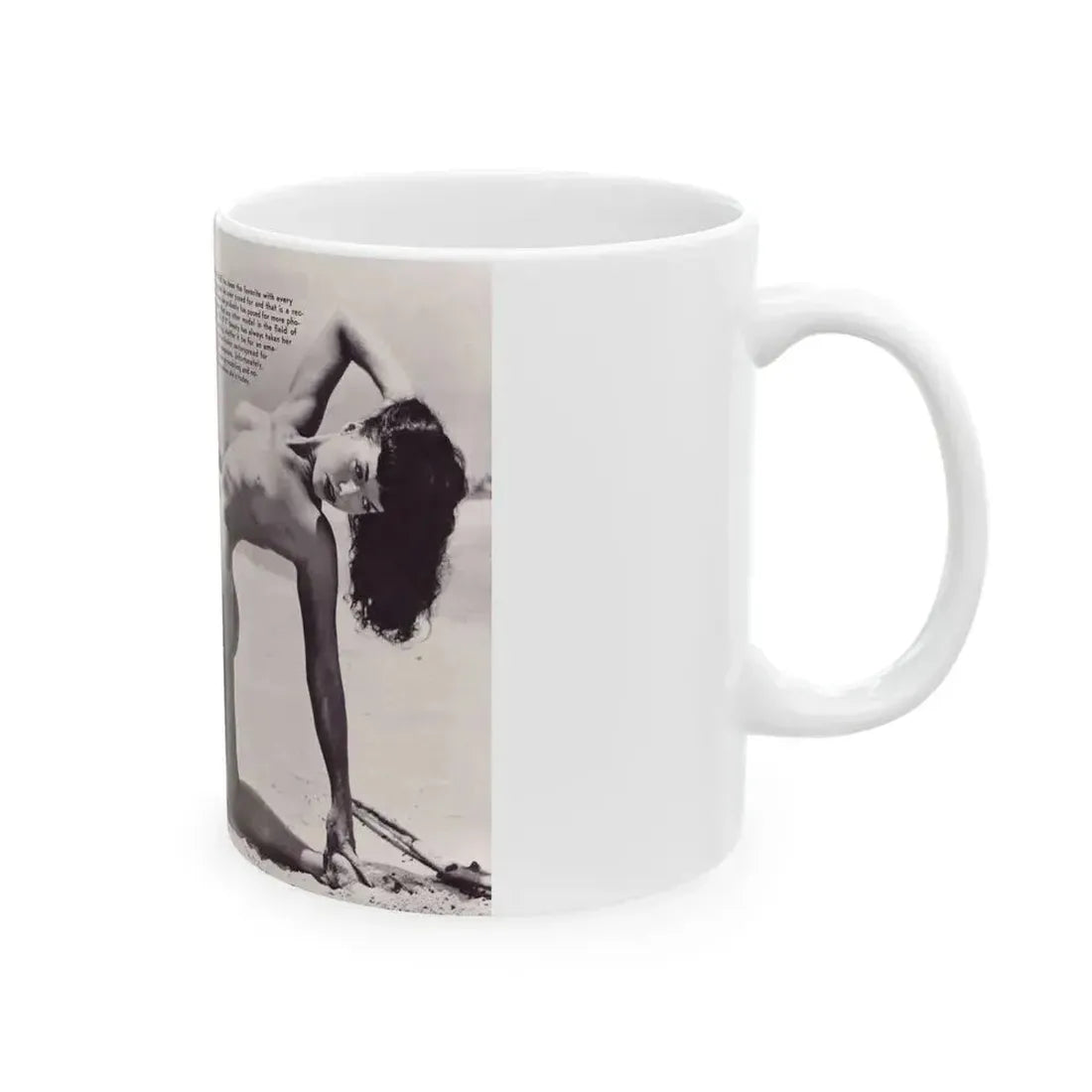 Bettie Page #172 (Vintage Female Icon) White Coffee Mug - Go Mug Yourself