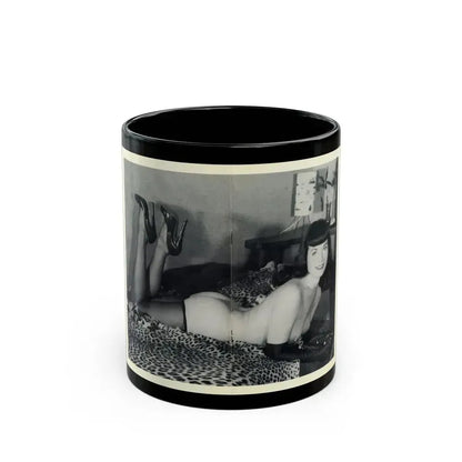 Bettie Page #18 (Vintage Female Icon) Black Coffee Mug 11oz - Go Mug Yourself