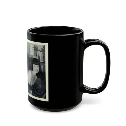 Bettie Page #18 (Vintage Female Icon) Black Coffee Mug - Go Mug Yourself