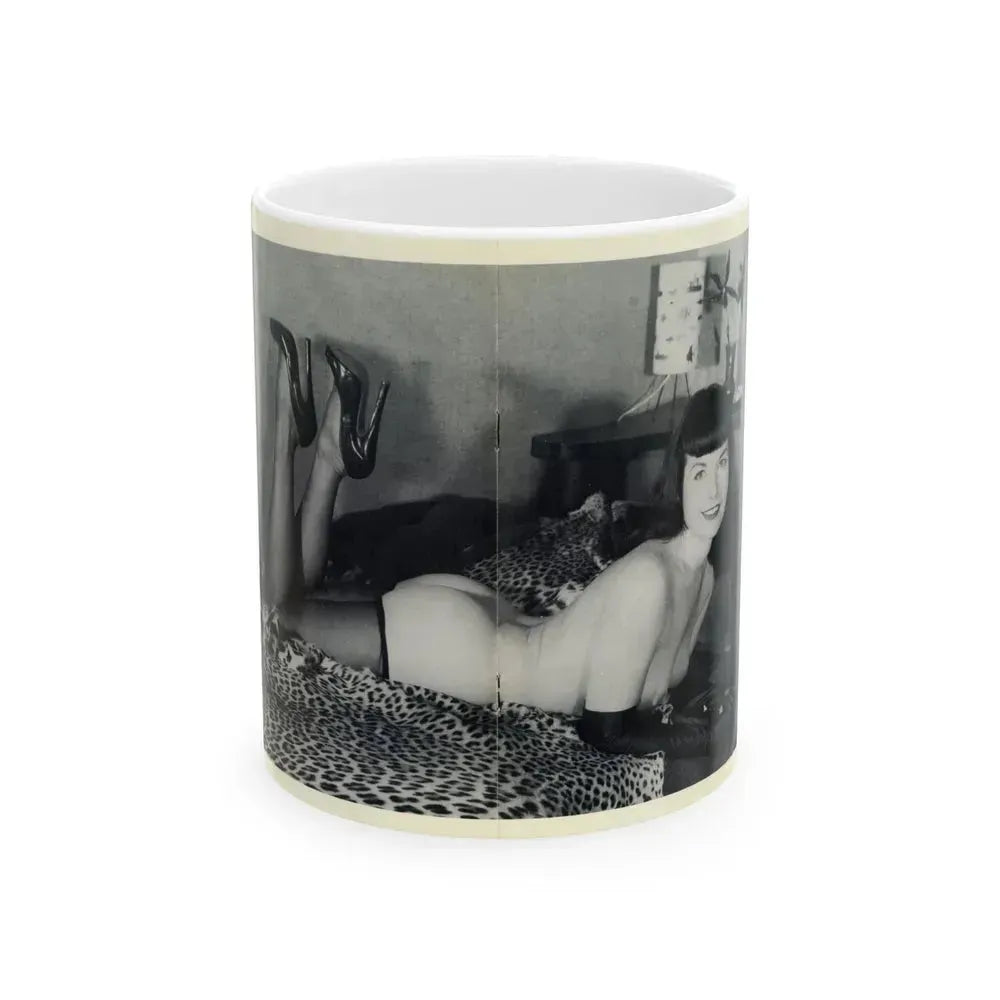 Bettie Page #18 (Vintage Female Icon) White Coffee Mug 11oz - Go Mug Yourself