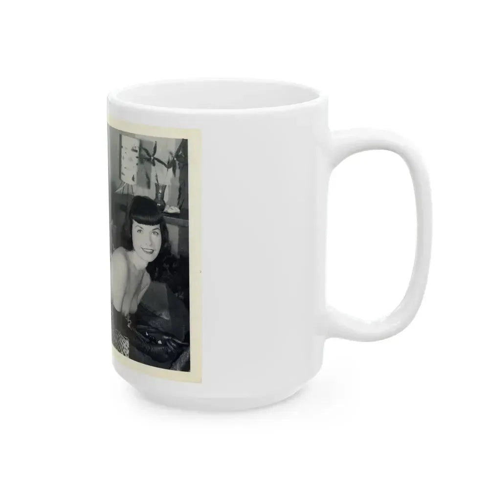 Bettie Page #18 (Vintage Female Icon) White Coffee Mug - Go Mug Yourself