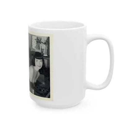 Bettie Page #18 (Vintage Female Icon) White Coffee Mug - Go Mug Yourself