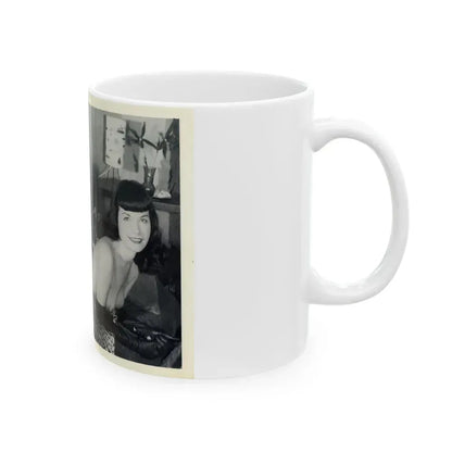 Bettie Page #18 (Vintage Female Icon) White Coffee Mug - Go Mug Yourself