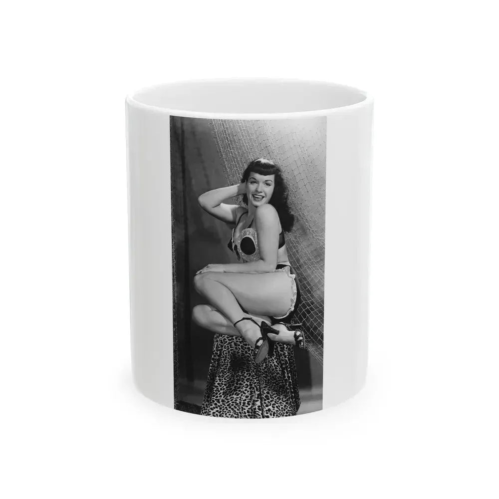 Bettie Page #182 (Vintage Female Icon) White Coffee Mug 11oz - Go Mug Yourself