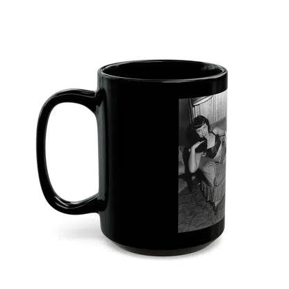Bettie Page #183 (Vintage Female Icon) Black Coffee Mug - Go Mug Yourself