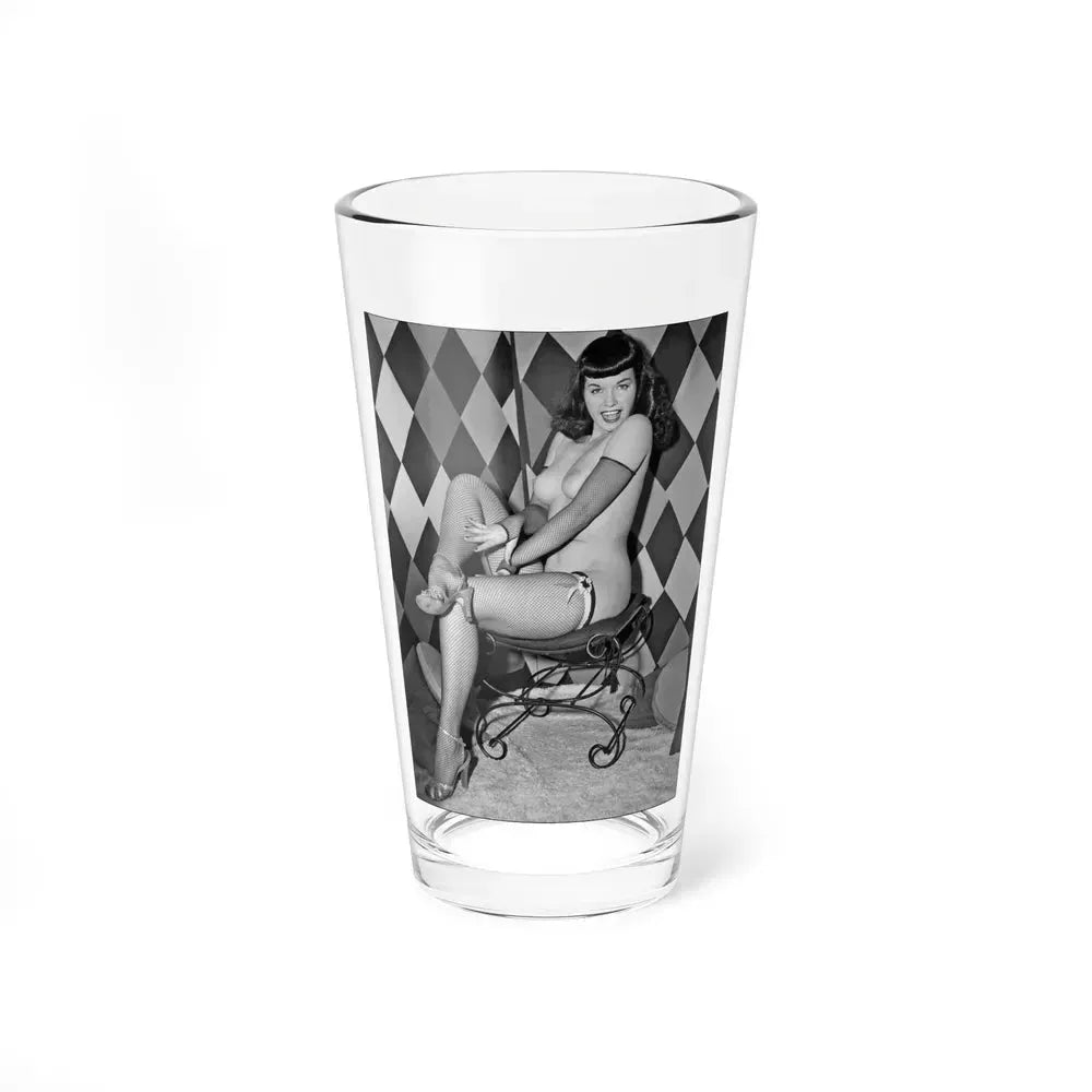 Bettie Page #186 (Vintage Female Icon) Pint Glass 16oz 16oz - Go Mug Yourself