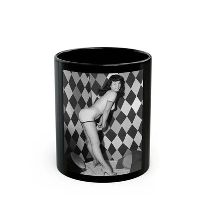 Bettie Page #189 (Vintage Female Icon) Black Coffee Mug 11oz - Go Mug Yourself