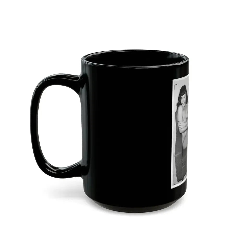 Bettie Page #190 (Vintage Female Icon) Black Coffee Mug - Go Mug Yourself