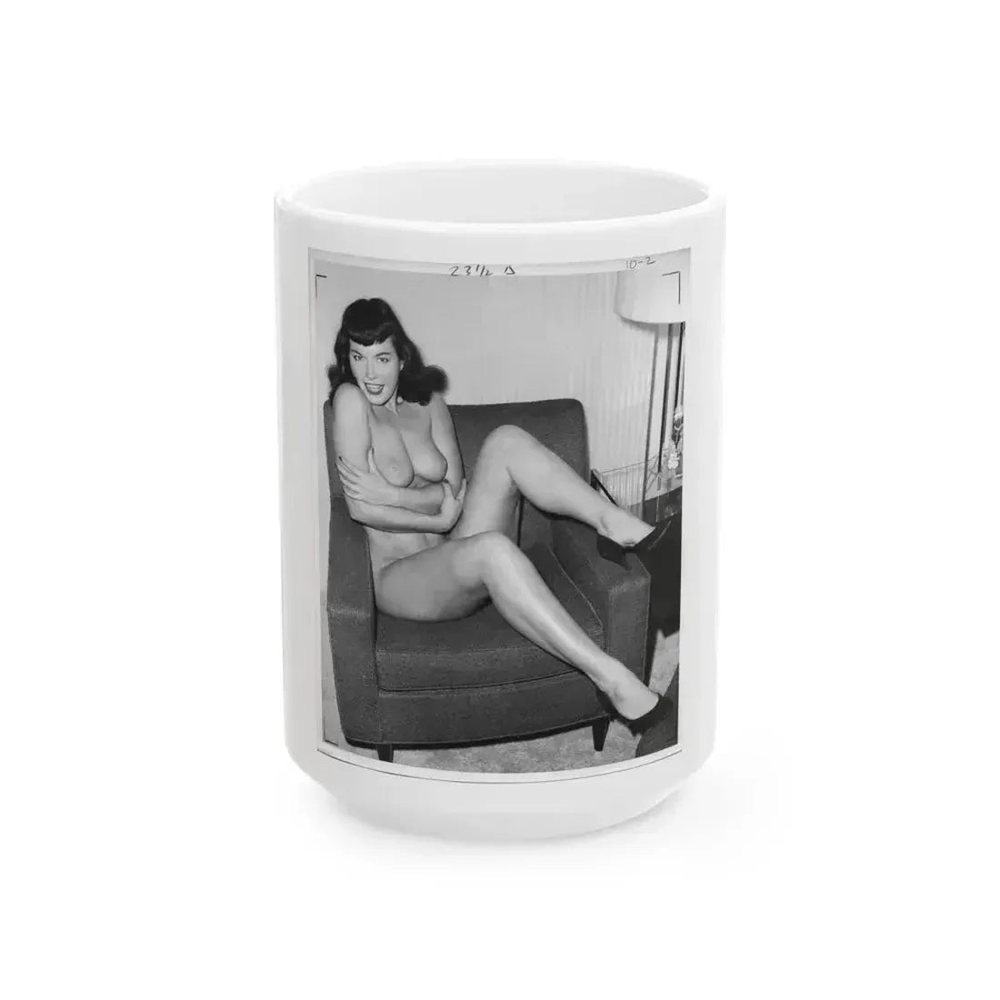 Bettie Page #190 (Vintage Female Icon) White Coffee Mug 15oz - Go Mug Yourself