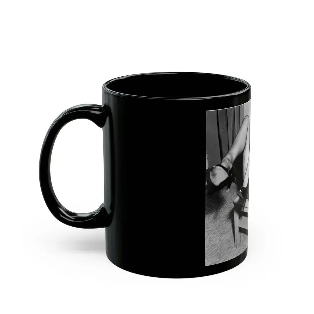 Bettie Page #193 (Vintage Female Icon) Black Coffee Mug - Go Mug Yourself