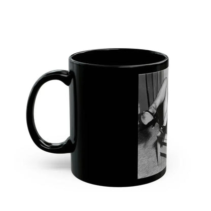 Bettie Page #193 (Vintage Female Icon) Black Coffee Mug - Go Mug Yourself