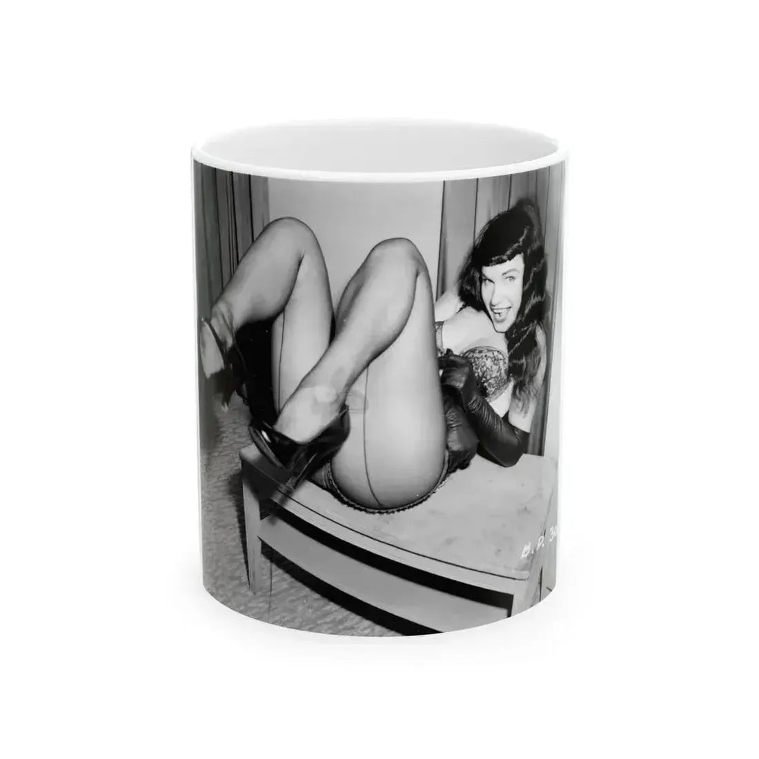 Bettie Page #193 (Vintage Female Icon) White Coffee Mug 11oz - Go Mug Yourself