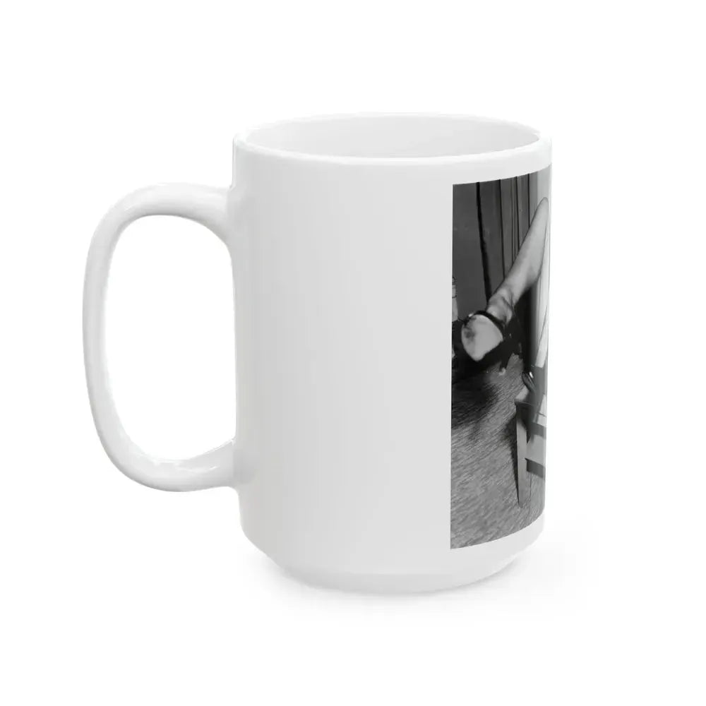 Bettie Page #193 (Vintage Female Icon) White Coffee Mug - Go Mug Yourself