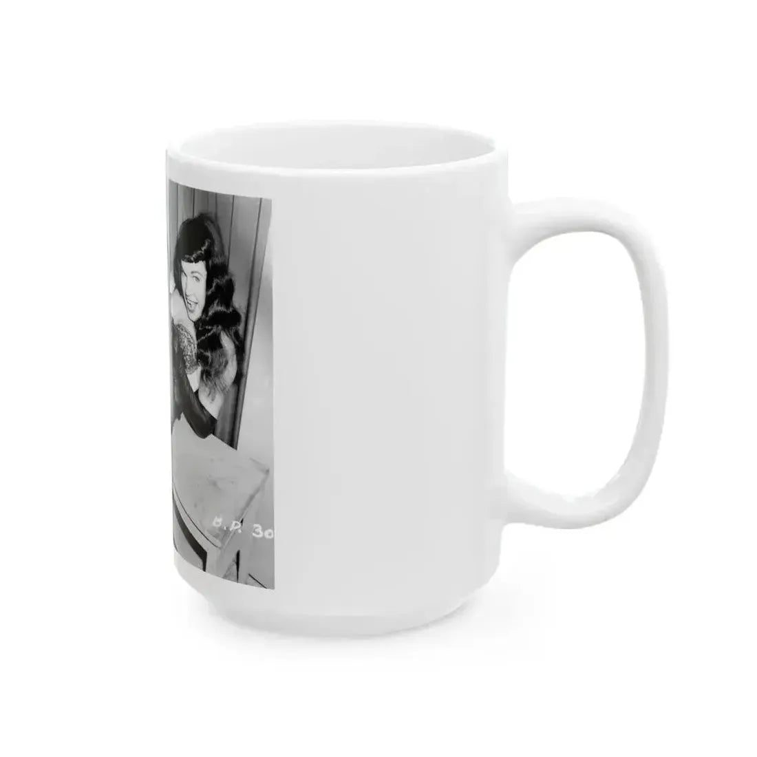 Bettie Page #193 (Vintage Female Icon) White Coffee Mug - Go Mug Yourself