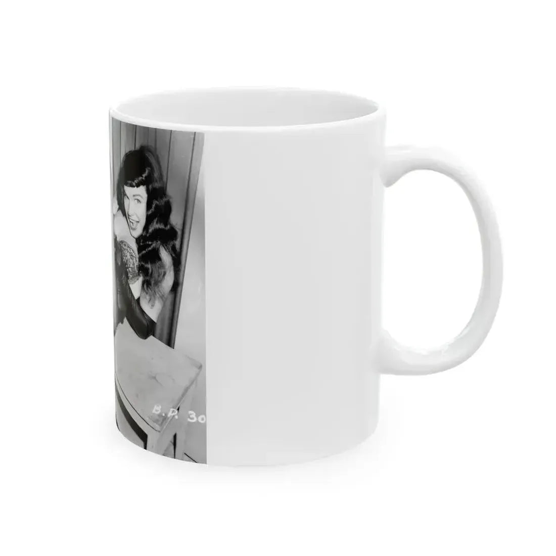 Bettie Page #193 (Vintage Female Icon) White Coffee Mug - Go Mug Yourself