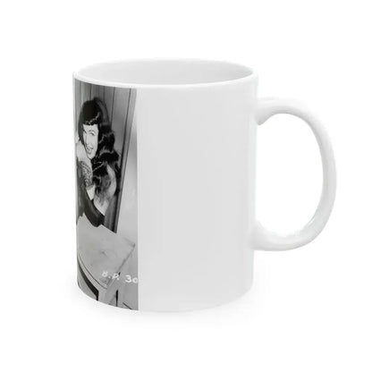 Bettie Page #193 (Vintage Female Icon) White Coffee Mug - Go Mug Yourself