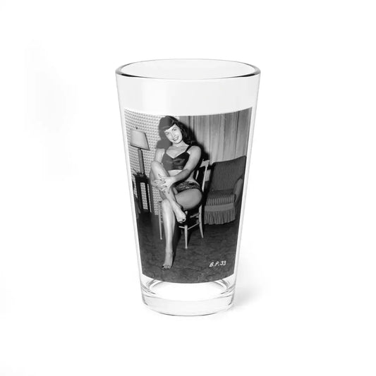 Bettie Page #195 (Vintage Female Icon) Pint Glass 16oz 16oz - Go Mug Yourself