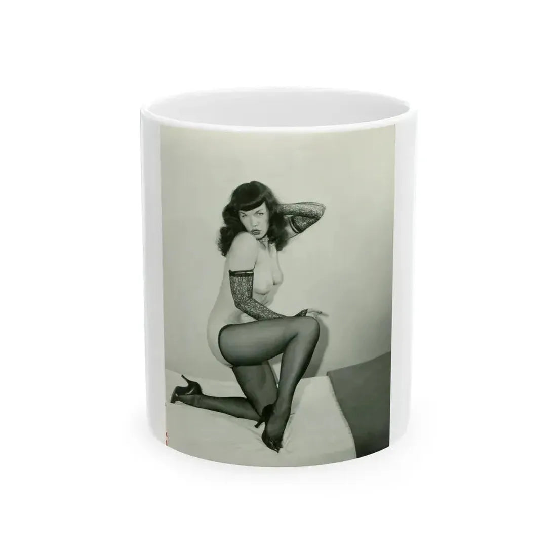 Bettie Page #199 (Vintage Female Icon) White Coffee Mug 11oz - Go Mug Yourself