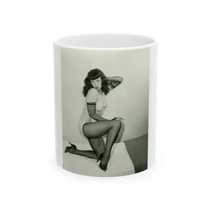 Bettie Page #199 (Vintage Female Icon) White Coffee Mug 11oz - Go Mug Yourself
