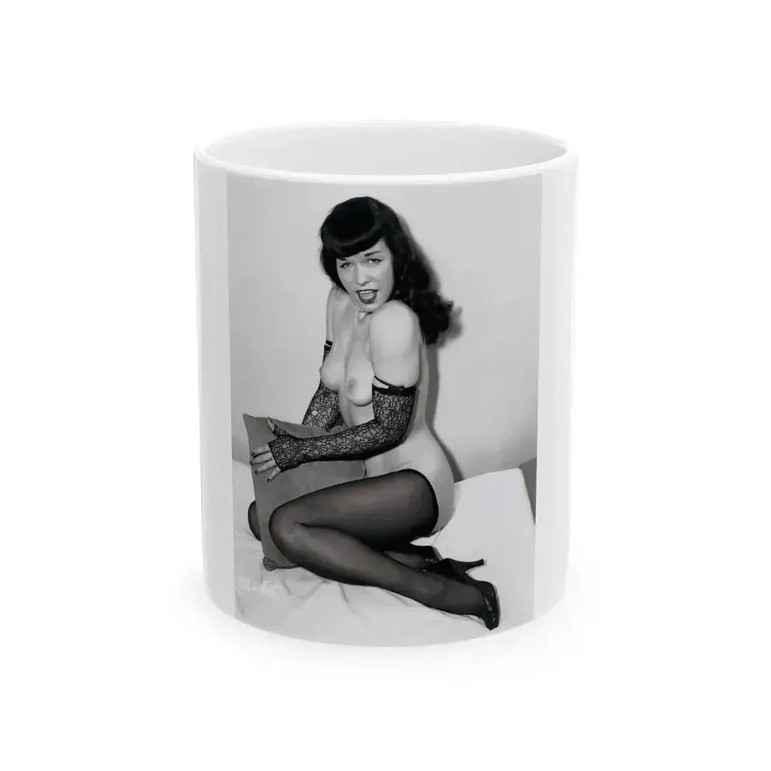 Bettie Page #200 (Vintage Female Icon) White Coffee Mug 11oz - Go Mug Yourself