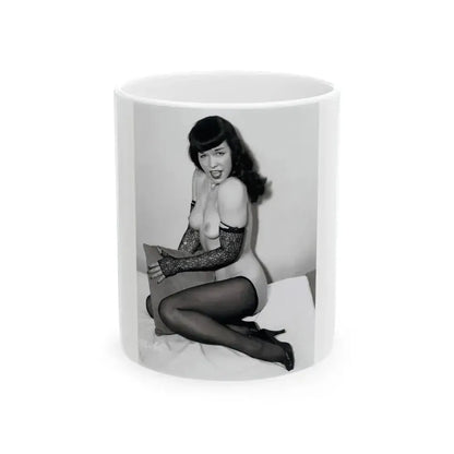 Bettie Page #200 (Vintage Female Icon) White Coffee Mug 11oz - Go Mug Yourself