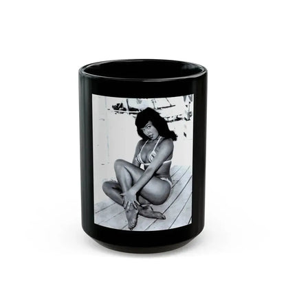 Bettie Page #202 (Vintage Female Icon) Black Coffee Mug 15oz - Go Mug Yourself