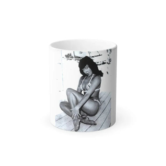 Bettie Page #202 (Vintage Female Icon) Color Changing Coffee Mug 11oz - Go Mug Yourself