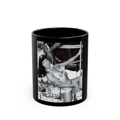 Bettie Page #203 (Vintage Female Icon) Black Coffee Mug 11oz - Go Mug Yourself