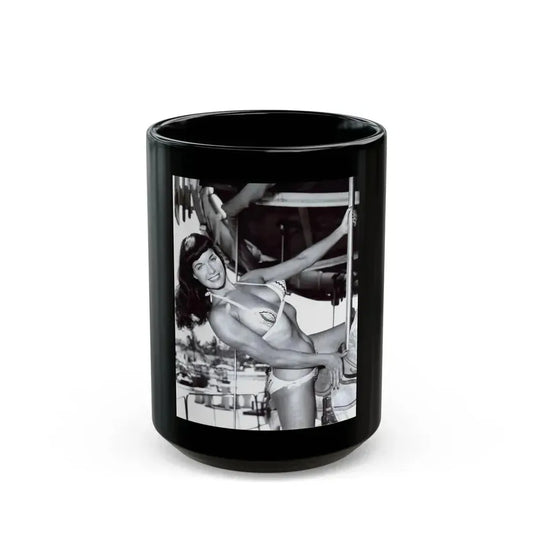 Bettie Page #203 (Vintage Female Icon) Black Coffee Mug 15oz - Go Mug Yourself