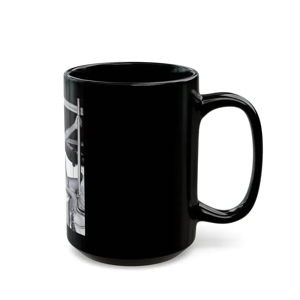 Bettie Page #203 (Vintage Female Icon) Black Coffee Mug - Go Mug Yourself