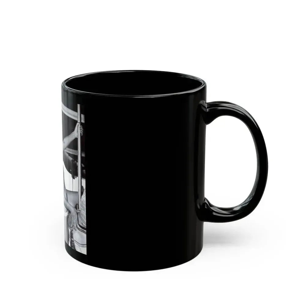 Bettie Page #203 (Vintage Female Icon) Black Coffee Mug - Go Mug Yourself