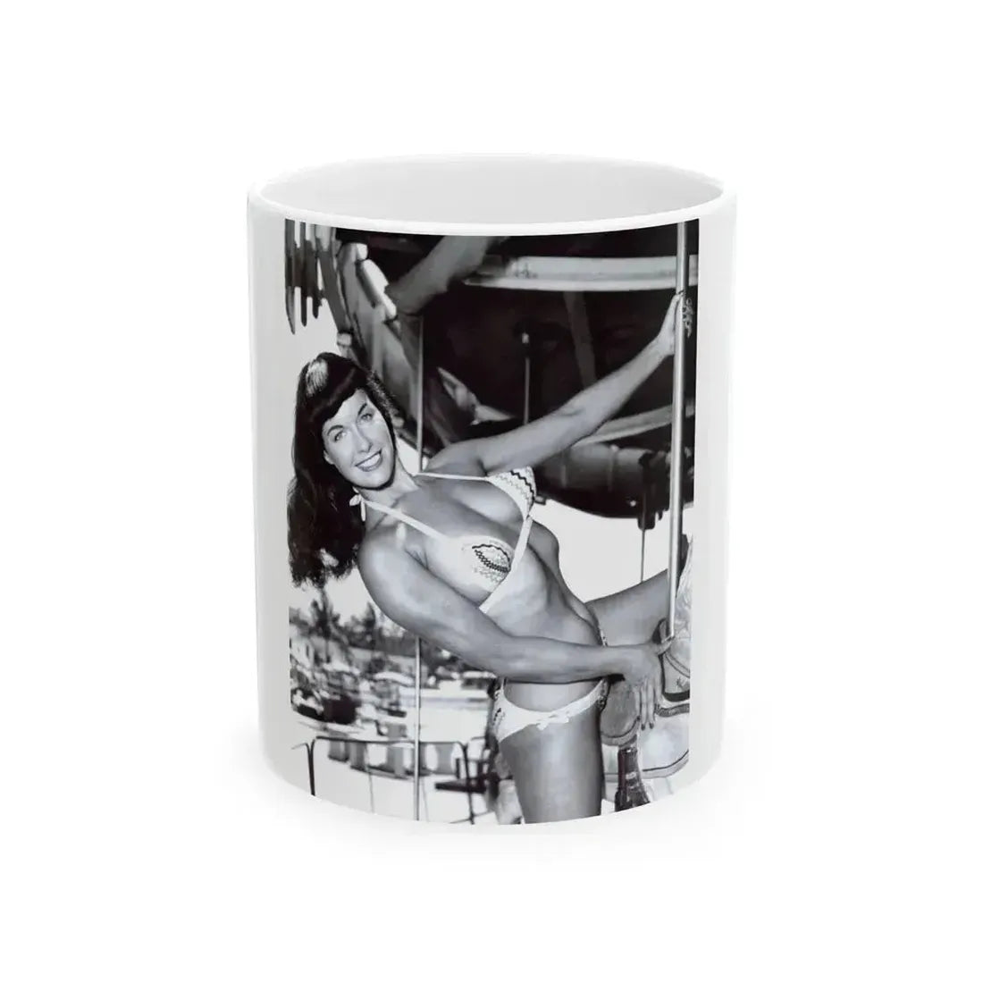 Bettie Page #203 (Vintage Female Icon) White Coffee Mug 11oz - Go Mug Yourself