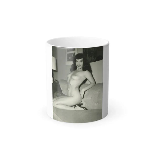 Bettie Page #206 (Vintage Female Icon) Color Changing Coffee Mug 11oz - Go Mug Yourself