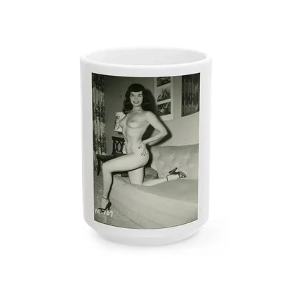 Bettie Page #207 (Vintage Female Icon) White Coffee Mug 15oz - Go Mug Yourself