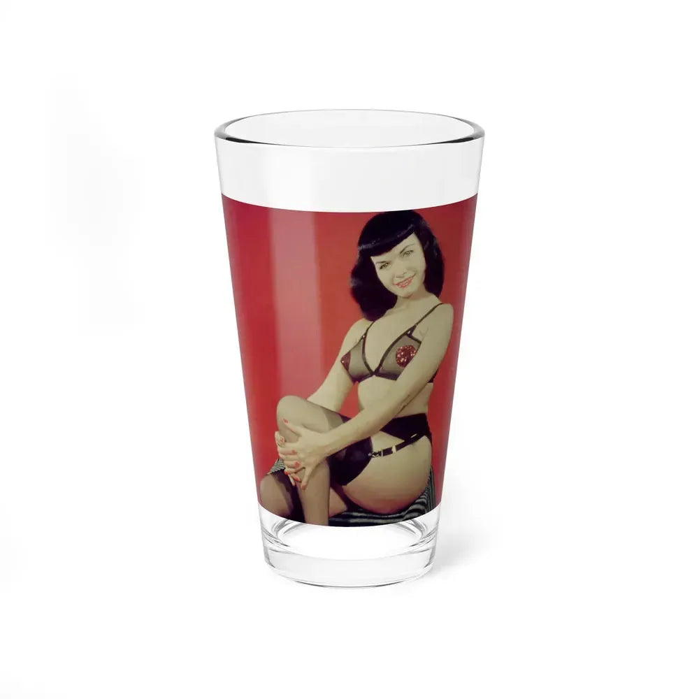 Bettie Page #208 (Vintage Female Icon) Pint Glass 16oz 16oz - Go Mug Yourself