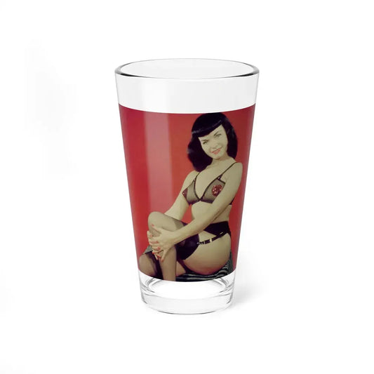 Bettie Page #208 (Vintage Female Icon) Pint Glass 16oz 16oz - Go Mug Yourself