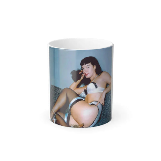 Bettie Page #209 (Vintage Female Icon) Color Changing Coffee Mug 11oz - Go Mug Yourself