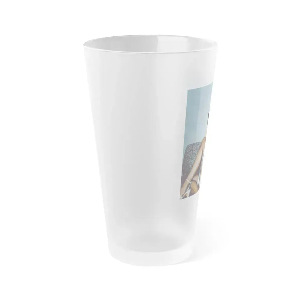 Bettie Page #209 (Vintage Female Icon) Frosted Pint Glass 16oz - Go Mug Yourself