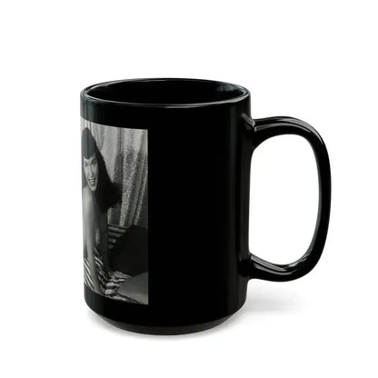 Bettie Page #212 (Vintage Female Icon) Black Coffee Mug - Go Mug Yourself
