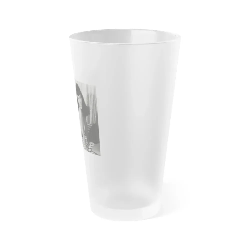 Bettie Page #212 (Vintage Female Icon) Frosted Pint Glass 16oz - Go Mug Yourself