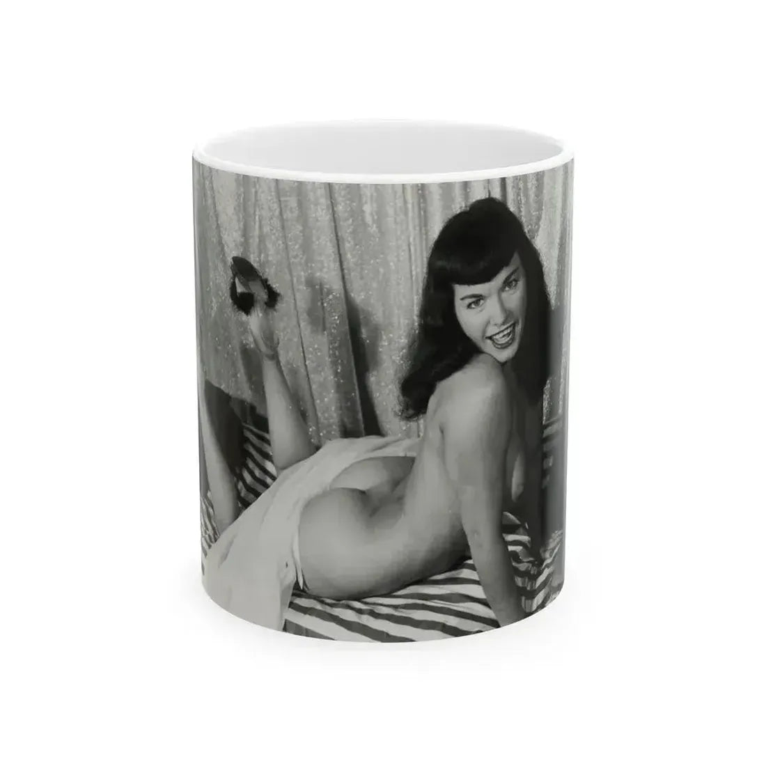 Bettie Page #212 (Vintage Female Icon) White Coffee Mug 11oz - Go Mug Yourself