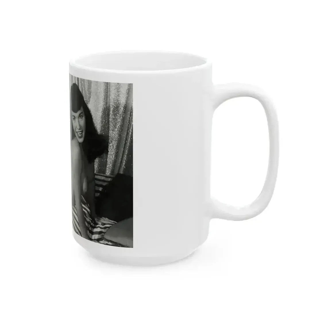 Bettie Page #212 (Vintage Female Icon) White Coffee Mug - Go Mug Yourself