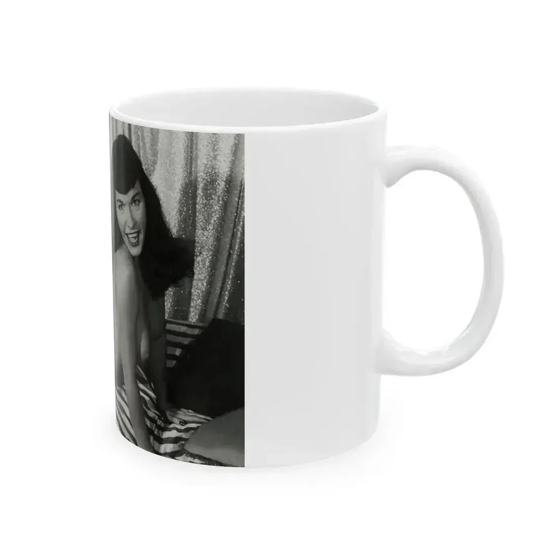 Bettie Page #212 (Vintage Female Icon) White Coffee Mug - Go Mug Yourself
