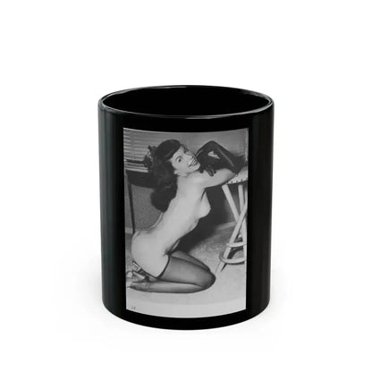 Bettie Page #213 (Vintage Female Icon) Black Coffee Mug 11oz - Go Mug Yourself