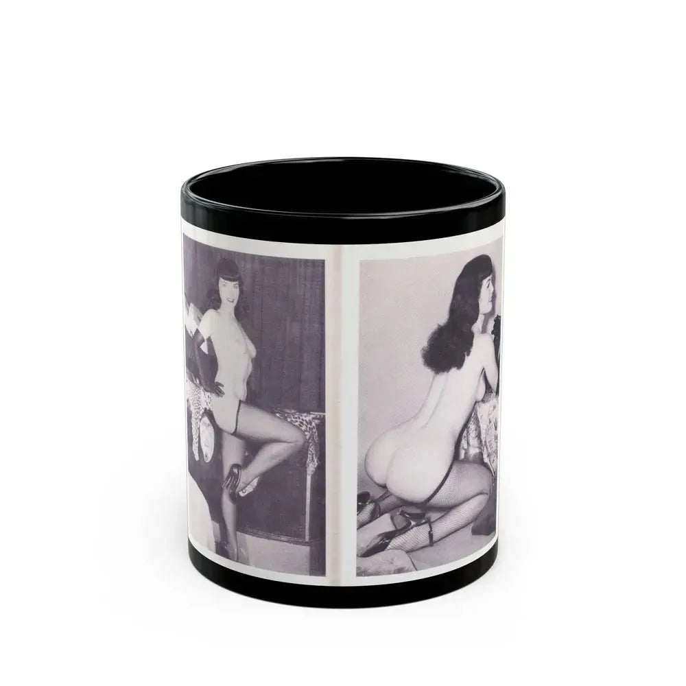 Bettie Page #217 (Vintage Female Icon) Black Coffee Mug 11oz - Go Mug Yourself
