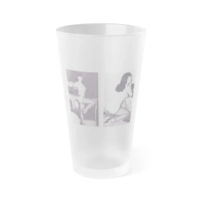Bettie Page #217 (Vintage Female Icon) Frosted Pint Glass 16oz 16oz Frosted - Go Mug Yourself