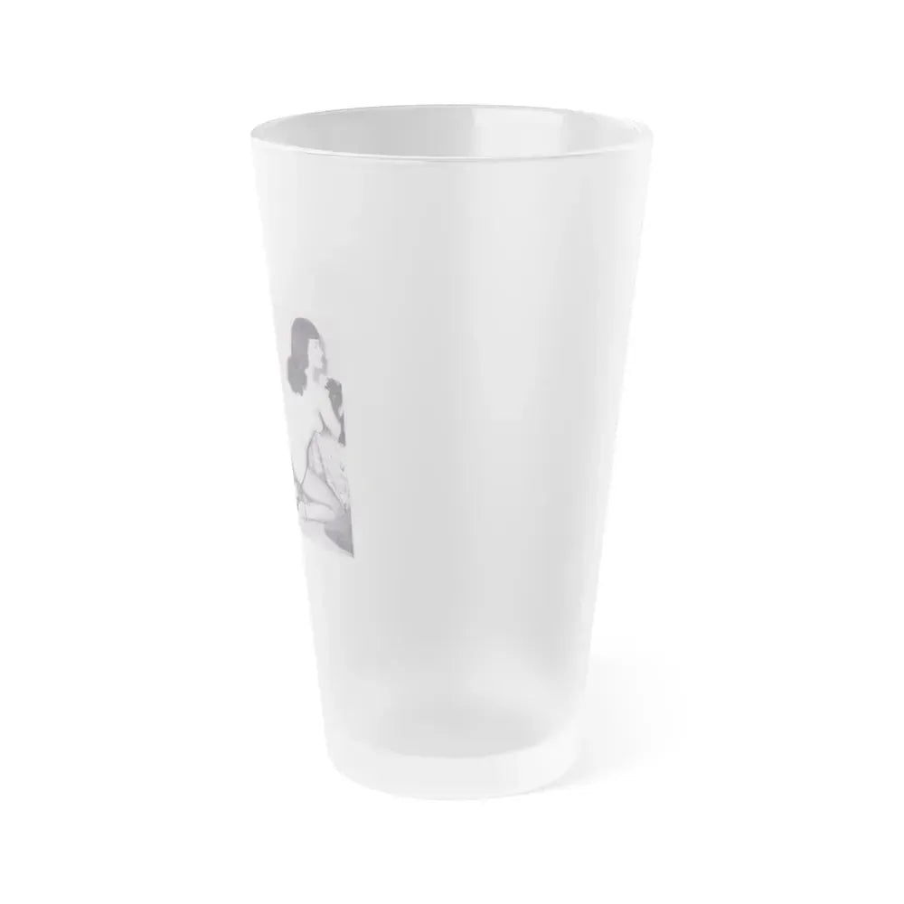 Bettie Page #217 (Vintage Female Icon) Frosted Pint Glass 16oz - Go Mug Yourself